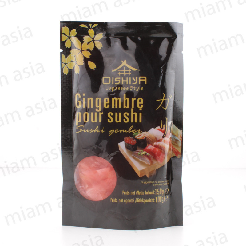 Gingembre mariné en tranche pour sushi 150g Oishya