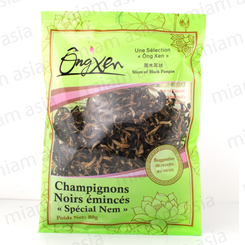 Champignons noirs émincés 80g  Black Fungus Ong Xen