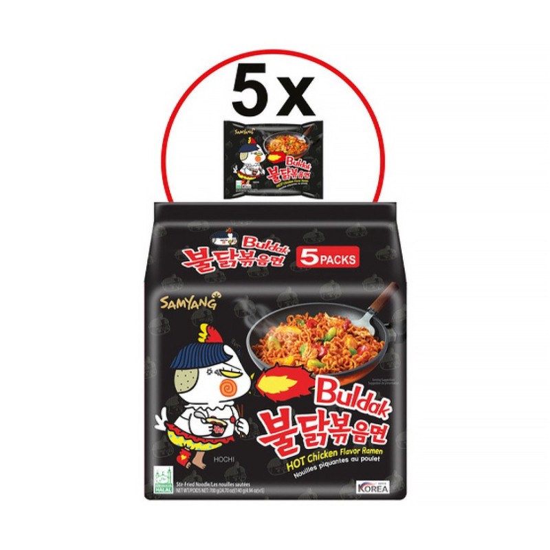 Ramen Buldak Samyang poulet très épicé pack 5x140g