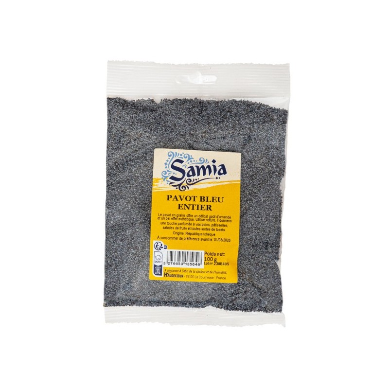 Pavot bleu entier 100 g SAMIA