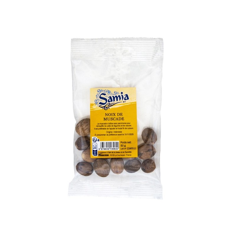 Noix de muscade moyennes 50 g SAMIA